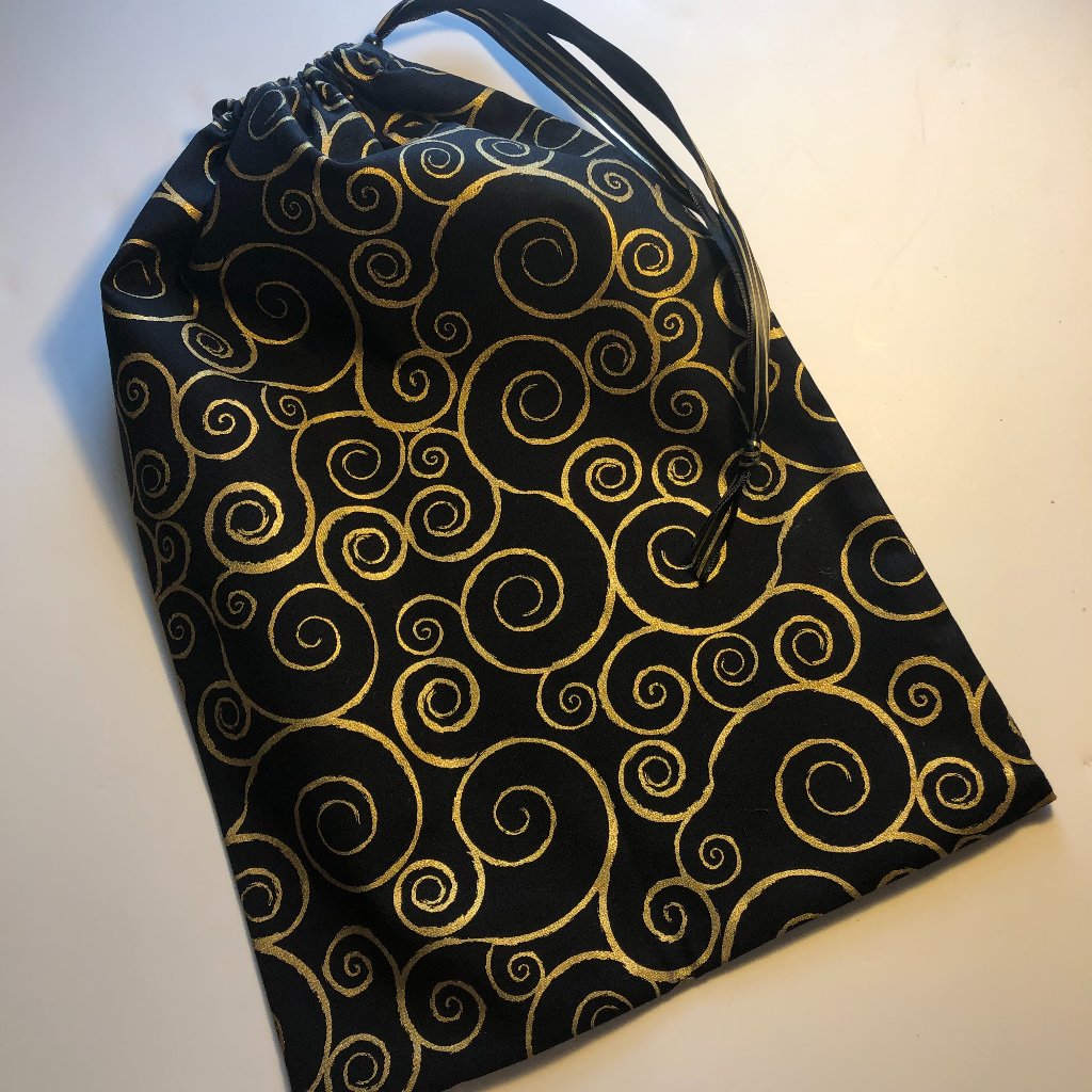 Fabric Travel Shoe Bag / Drawstring Lingerie Carrier Accessory Gift Bag